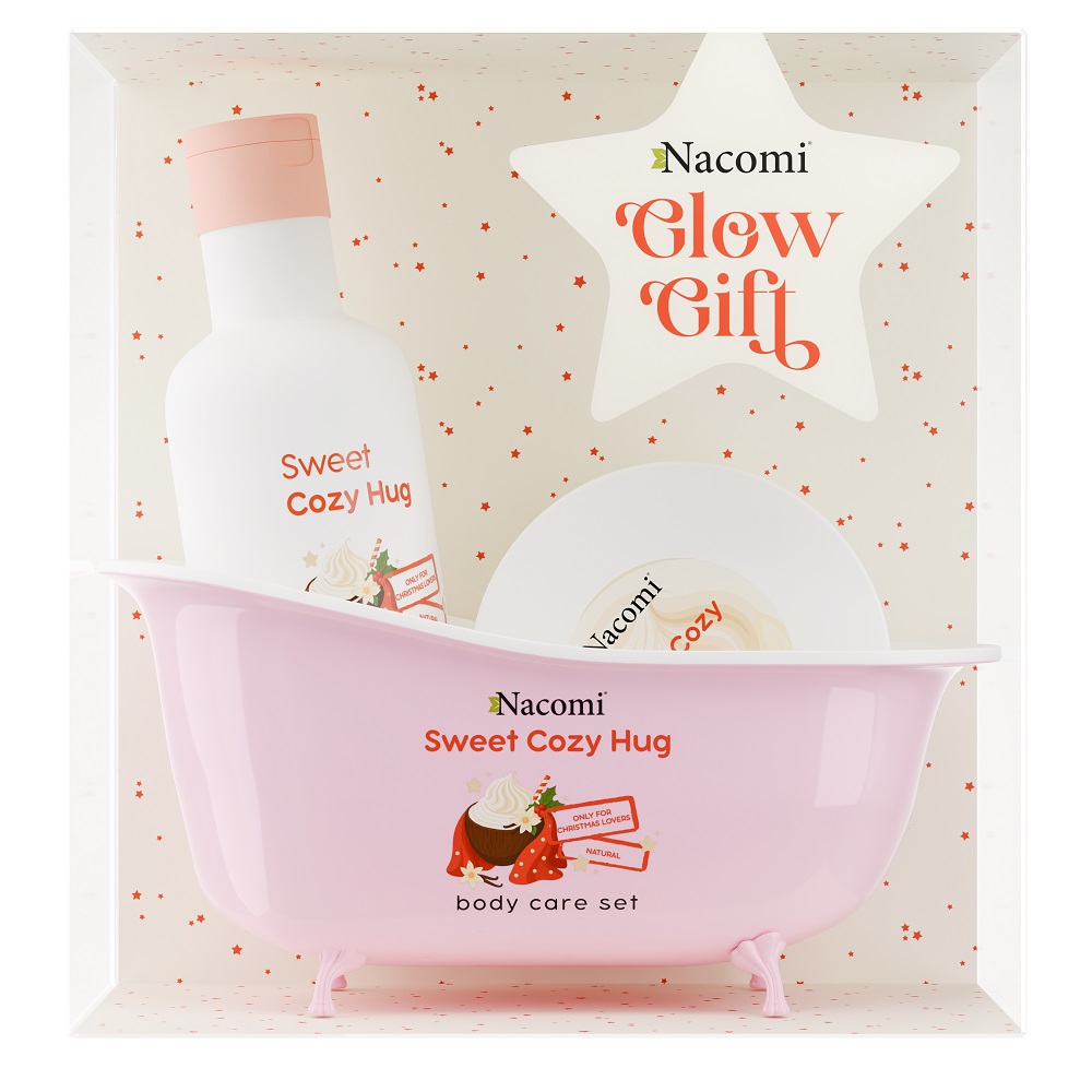 Glow Gift Súprava Sprchového Gélu Sladká Cozy Hug 300 Ml + Krémové Telové Maslo 100 Ml