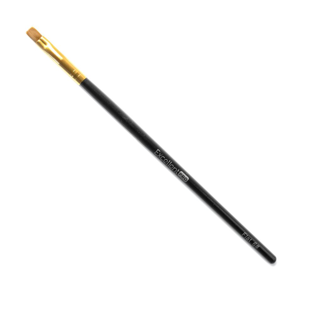 Pędzelek Do żElu Flat #6 Black
