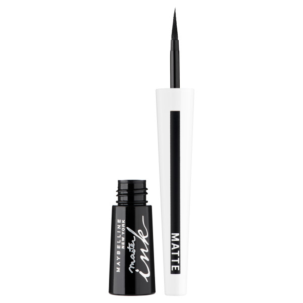 Maybelline, Master Ink Matte štetec na očné linky 10 Charcoal Black
