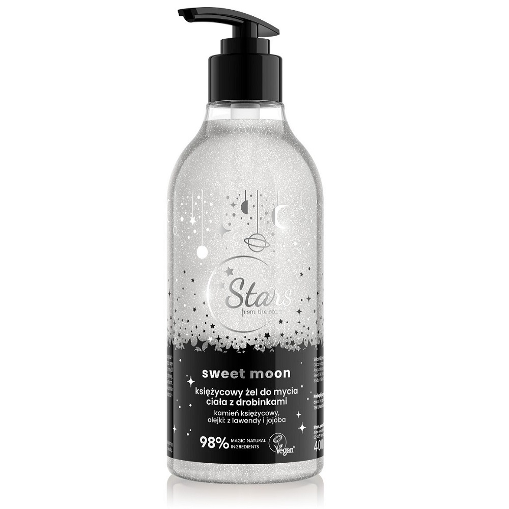 Sweet Moon Moon Telový Umývací Gél S čIastočkami 400 Ml