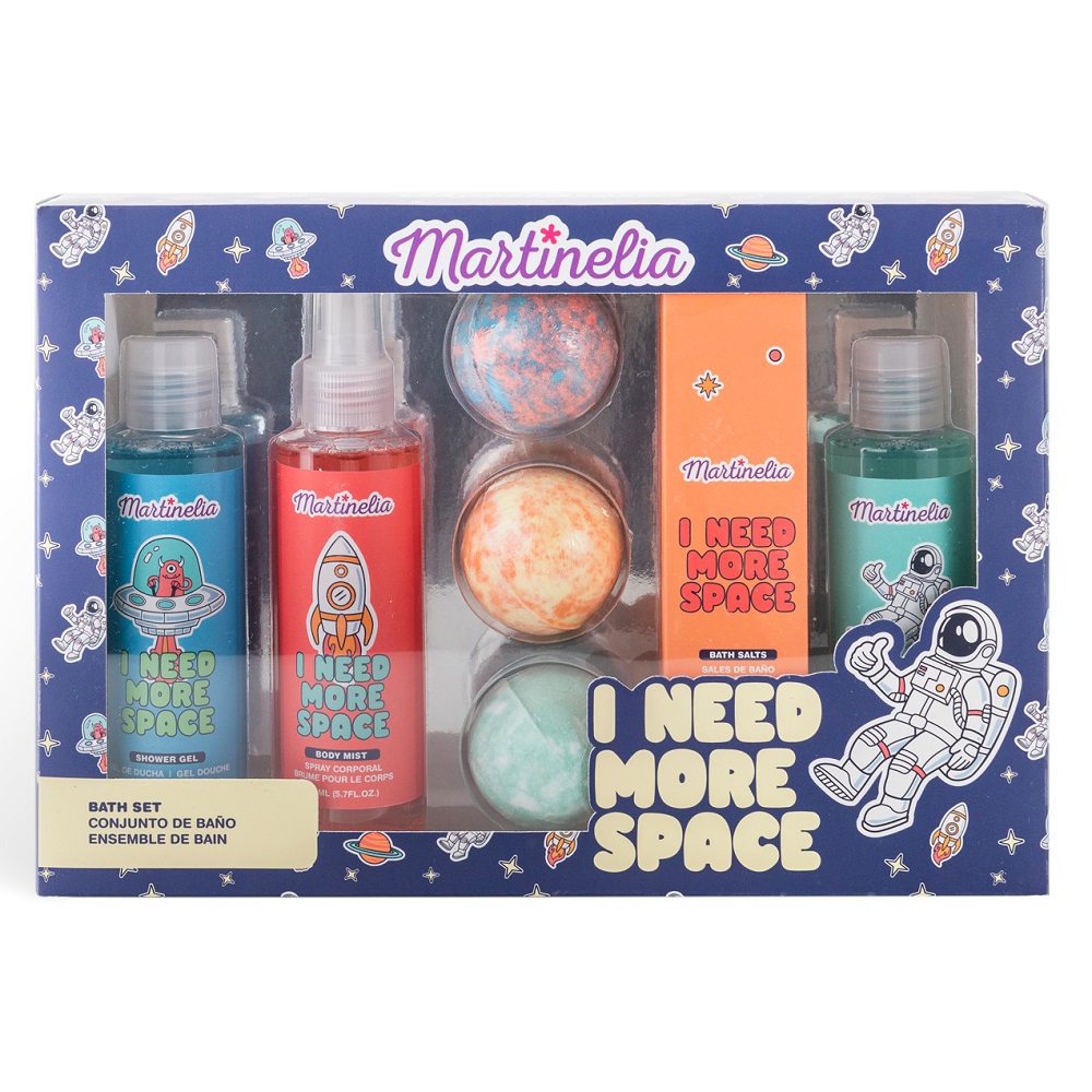 I Need More Space Kompletná Sada Do Kúpeľa Soľ Do Kúpeľa 100g + Telová Hmla 150ml + šAmpón 150ml + Sprchový Gél 150ml + Kúpeľové Gule 3x60g