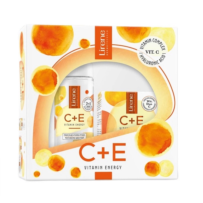 Lirene Vitamin C+E Lirene Vitamin C+E pleťový krém pre výživu a hydratáciu 50 ml + čistiaca pena s hydratačným účinkom 150 ml