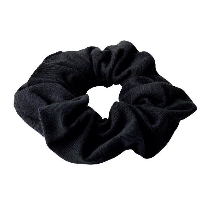 Bawełniana Scrunchie Gumka Do Włosów Czarna