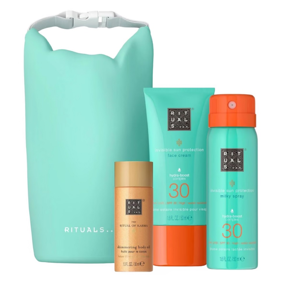 The Ritual Of Karma Sun Trial Set The Ritual Of Karma – Set: Shimmering Body Oil + Face Cream SPF 30 + Sunscreen SPF 30