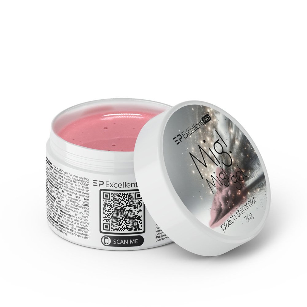 Mig! Gel Peach Shimmer Mig! Peach Shimmer Nail Gel