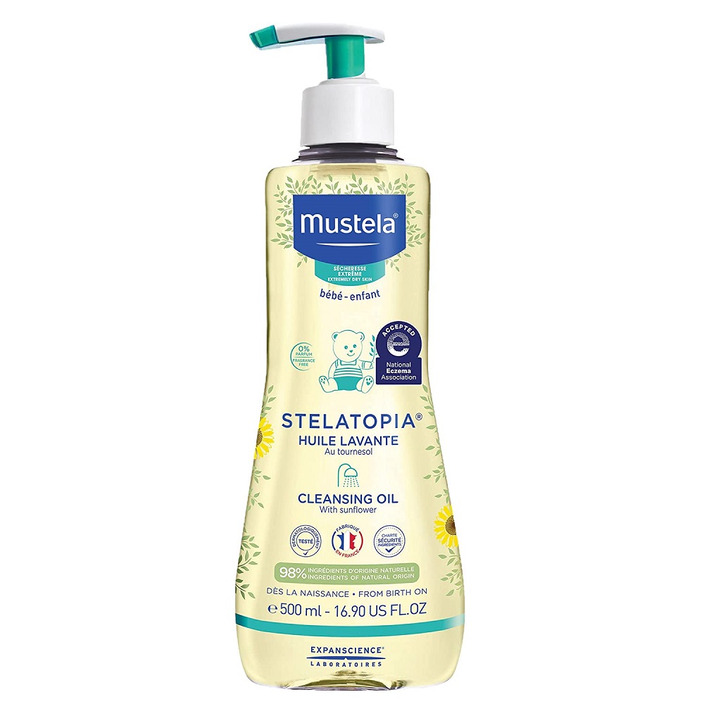 Stelatopia ČIstiaci Olej Na Umývanie Pre Deti A Dojčatá Od 1. Dňa žIvota, 500 Ml