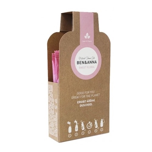 Prírodný Sprchový Gél Vločkový Gél Sweet Floral 2x20g