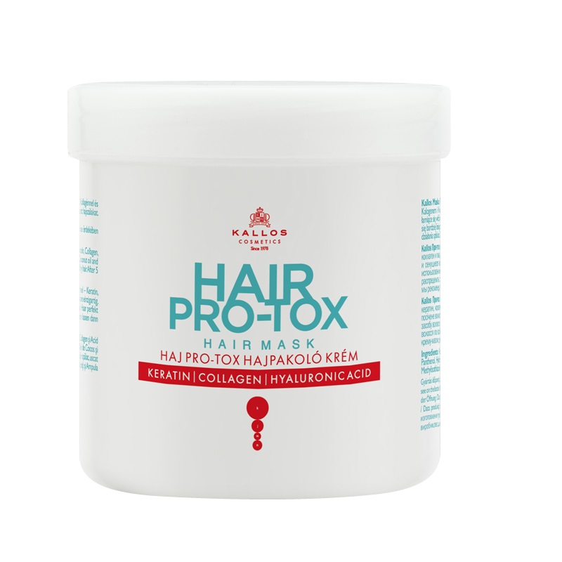 Kallos Cosmetics, Maska na vlasy Hair Pro-Tox s keratínom, kolagénom a kyselinou hyalurónovou 500ml