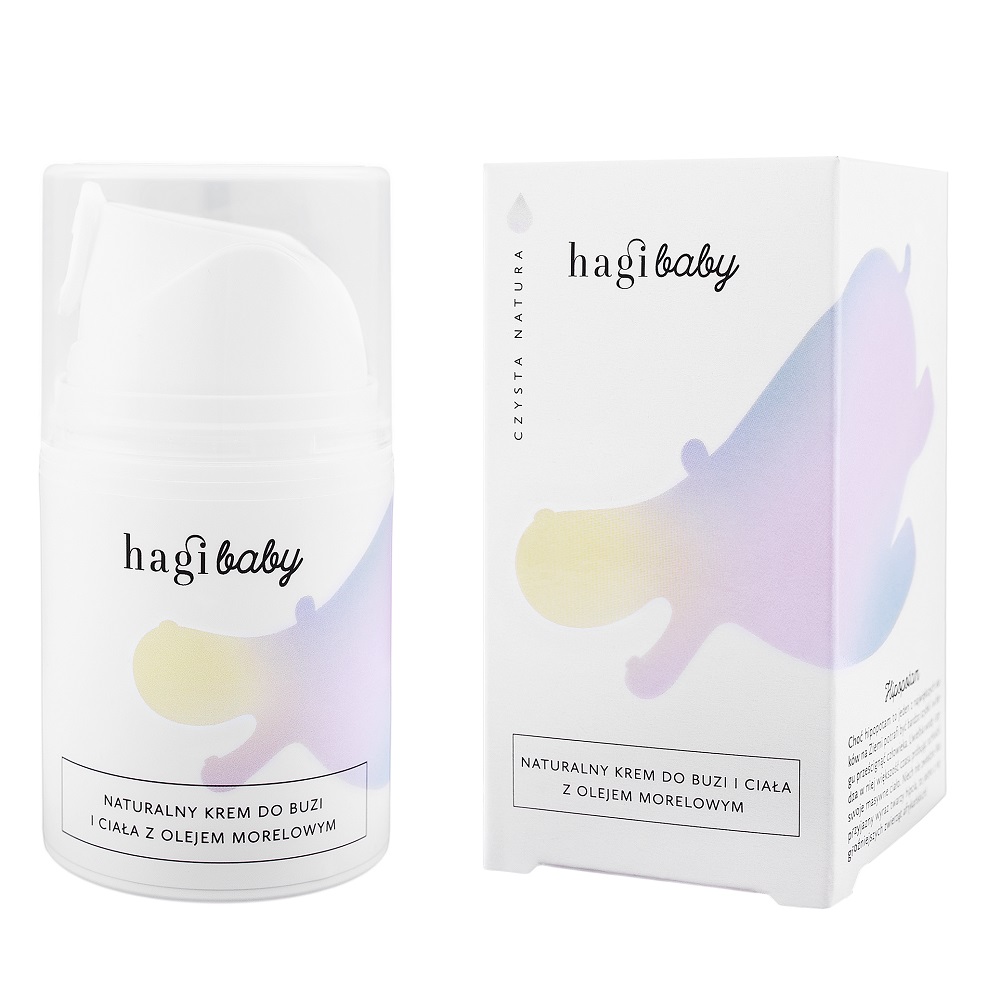 HAGI_Baby prírodný krém na tvár a telo s marhuľovým olejom 50ml