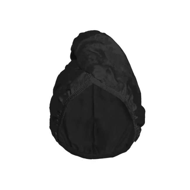 Eco-friendly Sportovní Zábal Na Vlasy Sportovní Turban-ručník Black