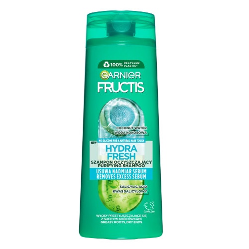 Fructis Hydra Fresh čIstiaci šAmpón Na Mastné Vlasy So Suchými Končekmi 400 Ml