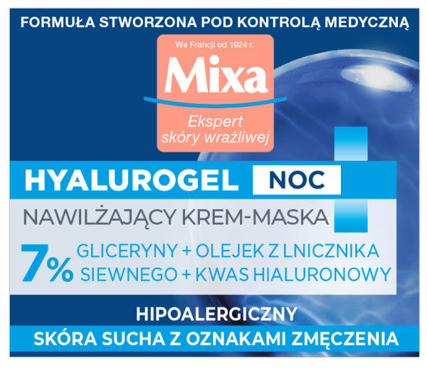 Mixa Hyalurogel nočný krém 50 ml
