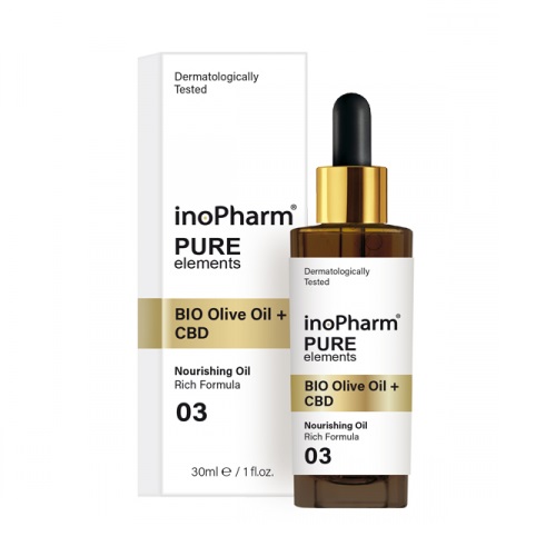 Pure Elements BIO Olivový Olej + CBD Sérum Na Tvár A Krk S Kanabidiolom A Olivami 30ml