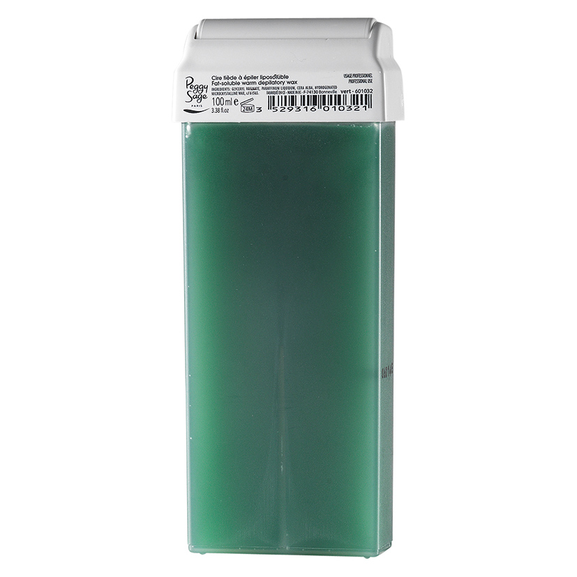 Peggy Sage, teplý depilační vosk rozpustný v tucích Vert náplň tělového vosku zelená 100 ml