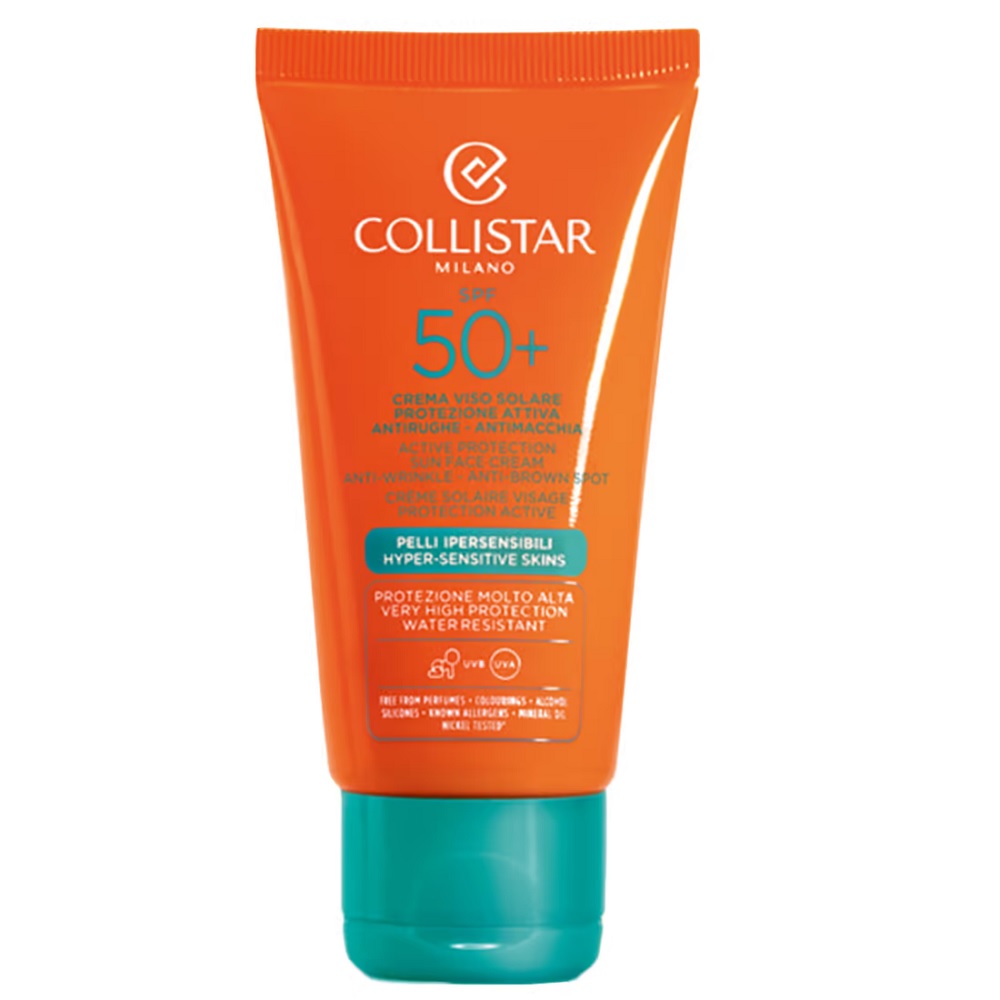 Collistar, Speciale Abbronzatura Perfetta Active Protection Sun Face Cream SPF 50+ krém proti starnutiu 50ml