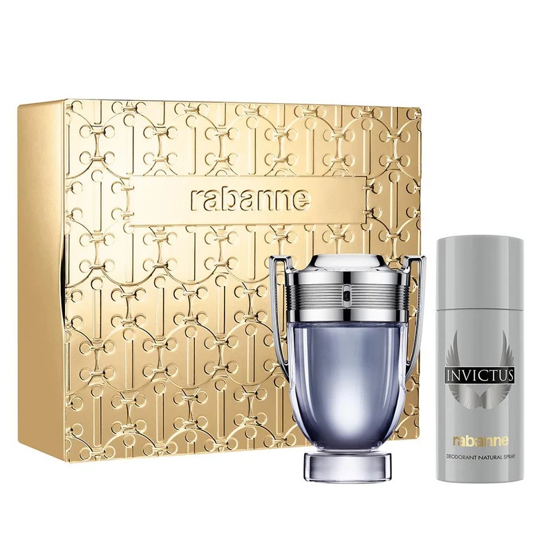 Paco Rabanne Invictus sada toaletní voda ve spreji 100 ml + deodorant ve spreji 150 ml