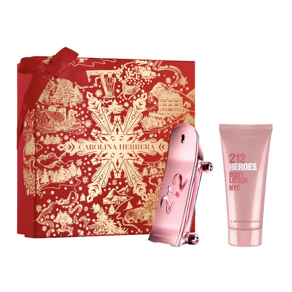 Carolina Herrera 212 Heroes Forever Young sada parfémová voda ve spreji 80ml + tělové mléko 100ml