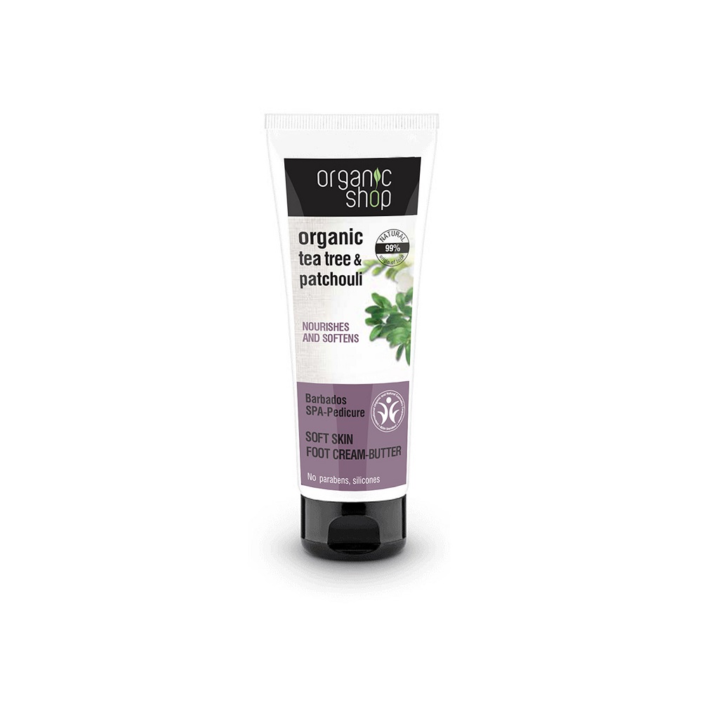 Organic Shop Organic Tea Tree &amp; Patchouli krém na nohy - maslo 75ml
