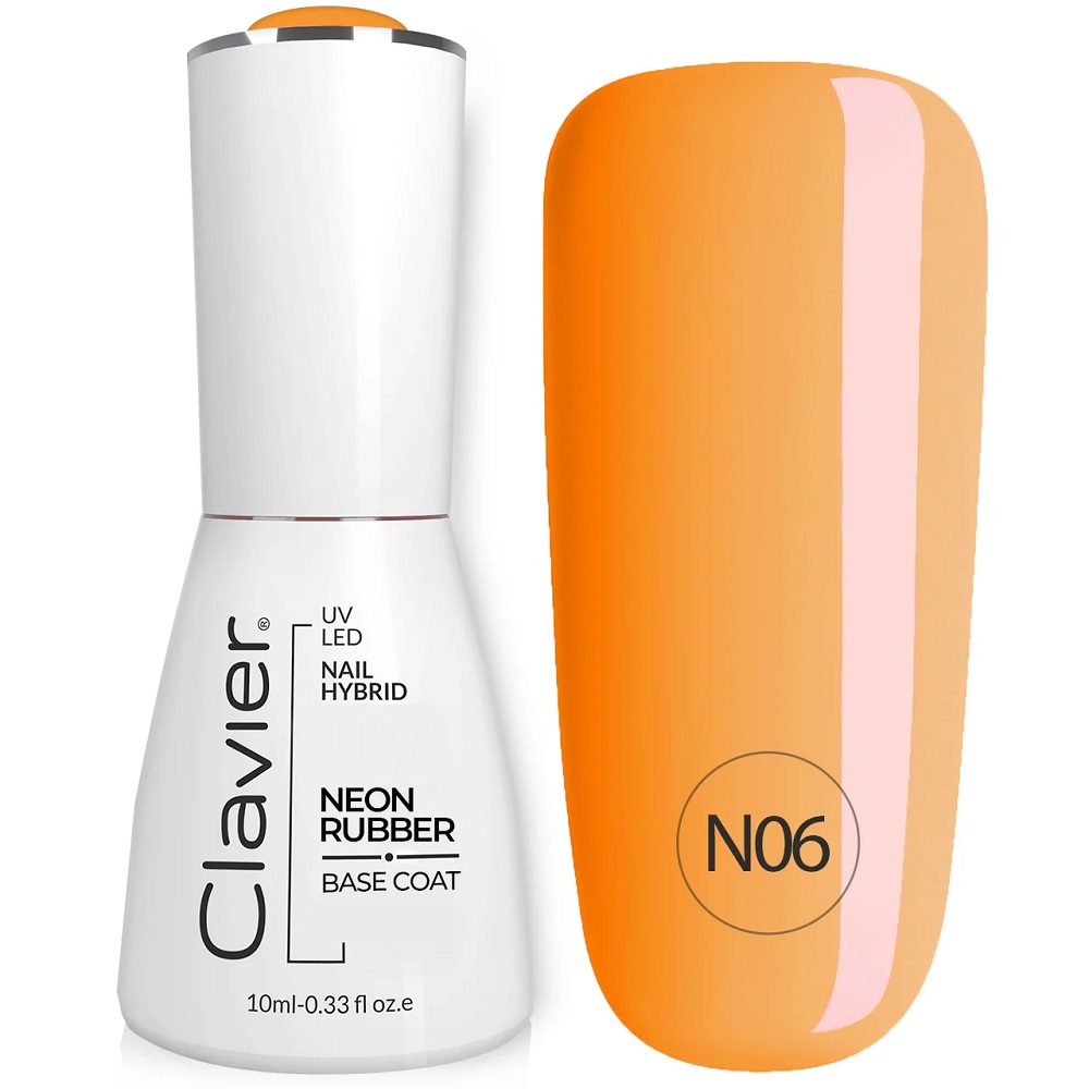 Luxury Neon Rubber Base Kolorowa Baza Kauczukowa N06 Orange Rainbow