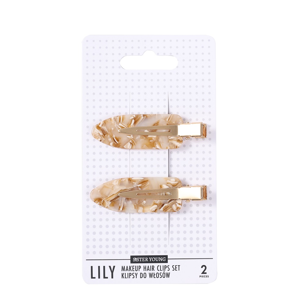 Lily Hair Clips Set Lily Sponky Do Vlasů Mléčná Meruňka