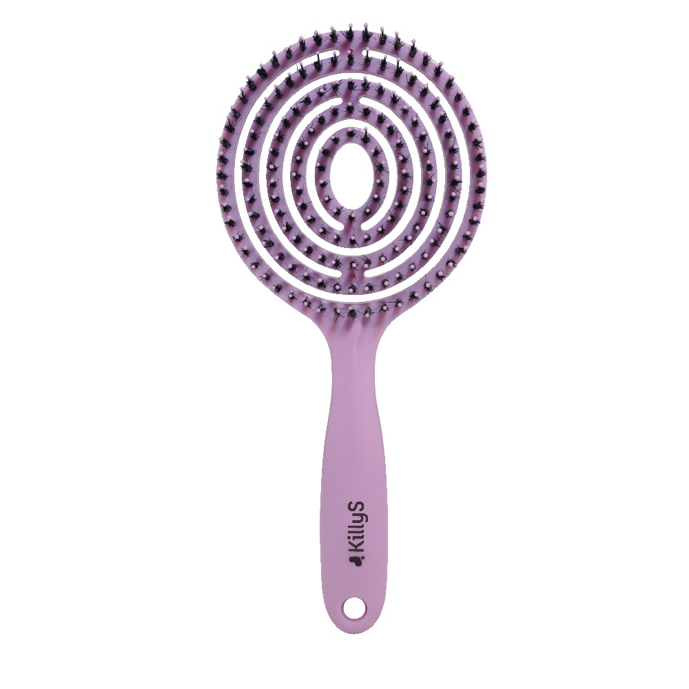 Ovalo Flexi Hair Brush Owalna Szczotka Do Włosów Pudrowy Róż