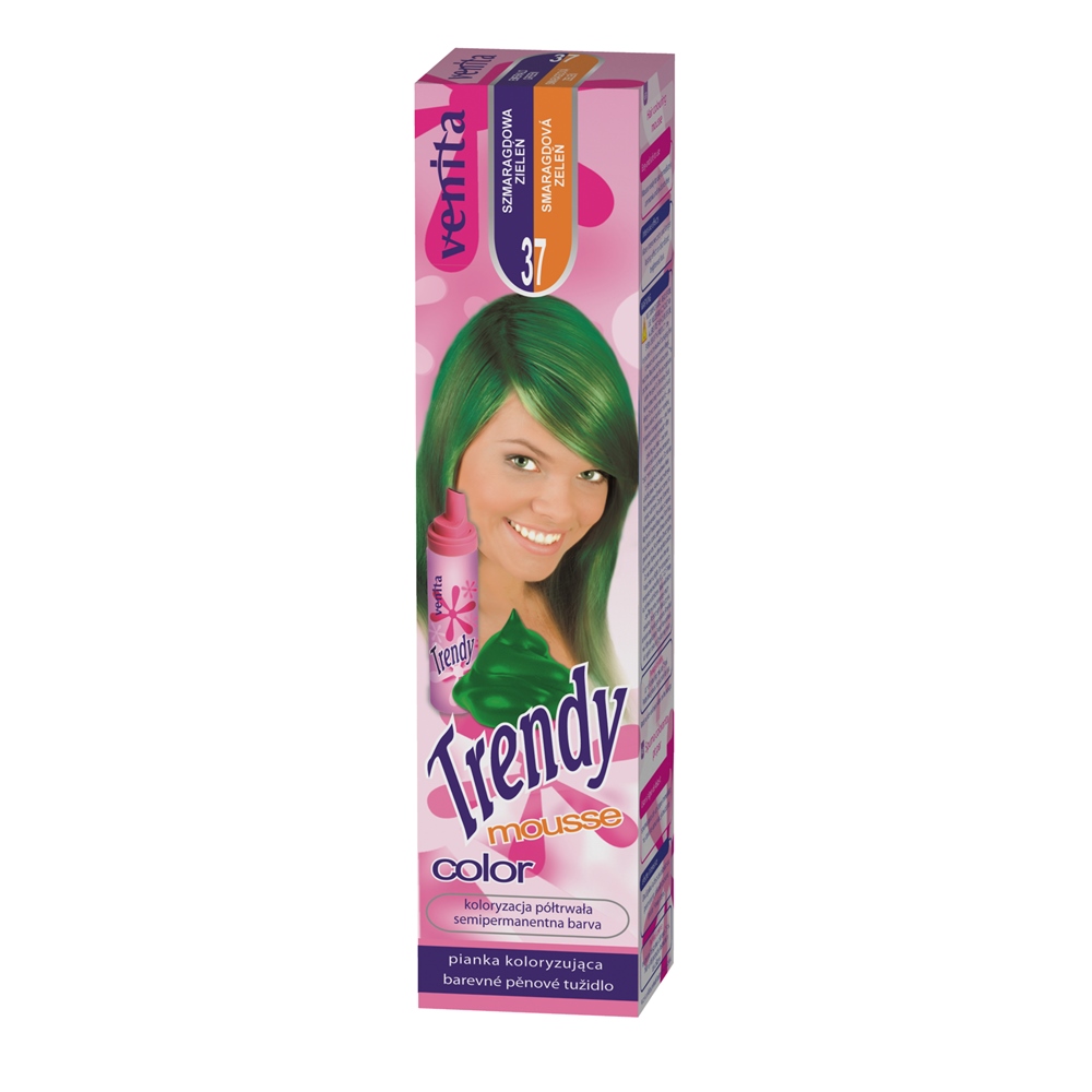Venita Trendy farebné penové tužidlo na vlasy 37 zelená 75 ml