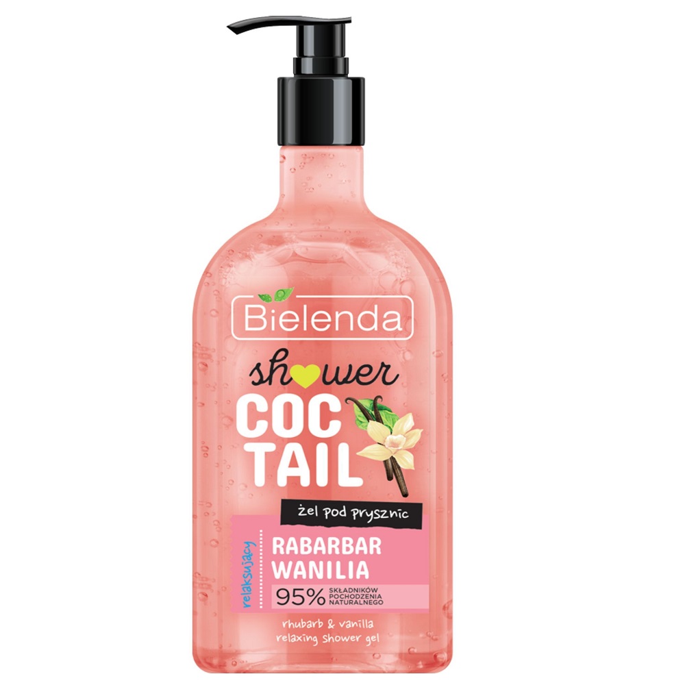 Bielenda, Sprchový koktail relaxačný sprchový gél Rebarbora + Vanilka 400ml