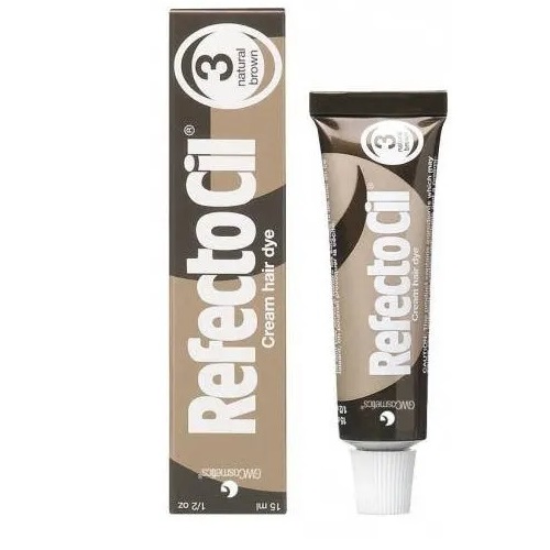 Refectocil, Tinktura na řasy a obočí henna na obočí a řasy 3 Natural Brown 15ml