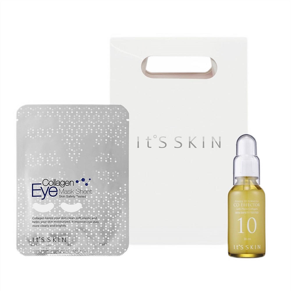 Darčeková súprava It's Skin Beauty Elasticity Gift Set spevňujúce sérum na tvár 30ml + kolagénové vankúšiky pod 3g
