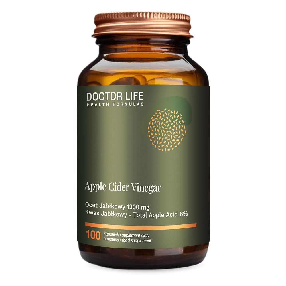 Apple Cider Vinegar Ocet Jabłkowy Suplement Diety 100 Kapsułek