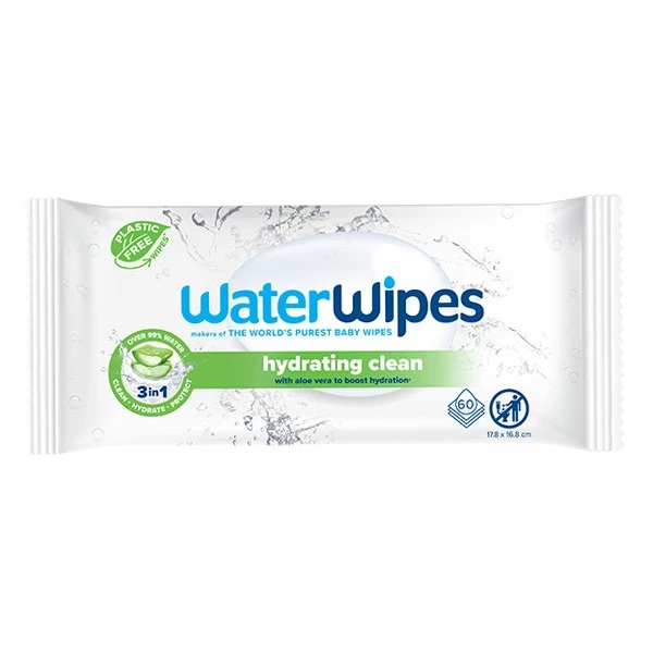 Hydrating Clean Vlhčené Obrúsky Pre Deti S Extraktom Z Aloe Vera 60ks