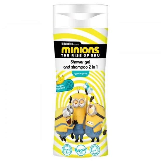 Minions, Sprchový Gél A šAmpón 2v1 Banana 300ml