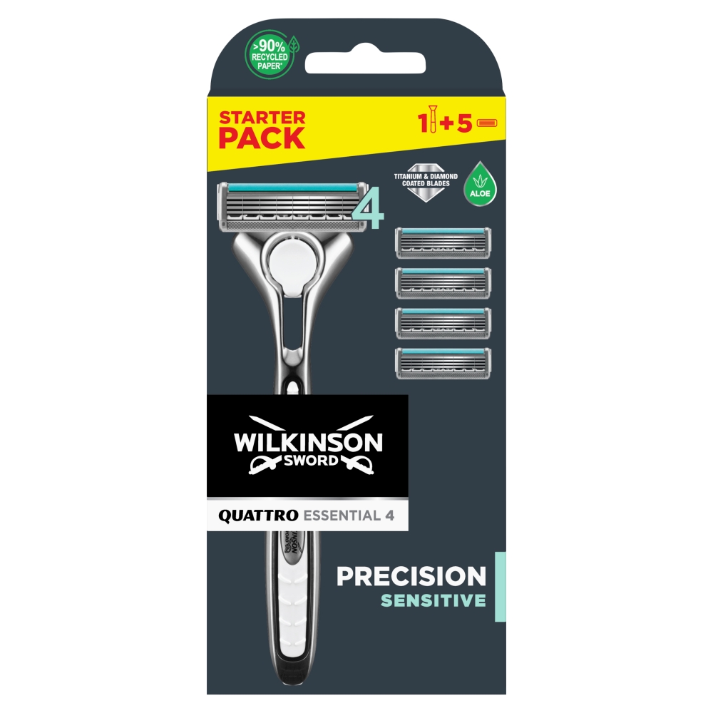 Wilkinson Sword Quattro Titanium Sensitive + 4 ks hlavic