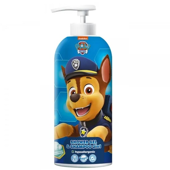 Paw Patrol, Chase sprchový gél a šampón 2v1 Bubble gum 1000ml