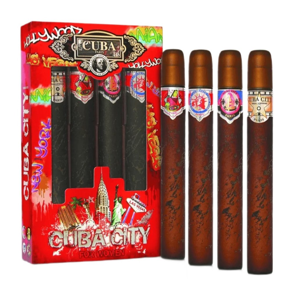 Cuba Original, Cuba City Pre ženy sada Hollywood parfumovaná voda v spreji 35ml + Las Vegas parfumovaná voda v spreji 35ml + New York parfumovaná voda v spreji 35ml + Miami parfumovaná voda v spreji 3