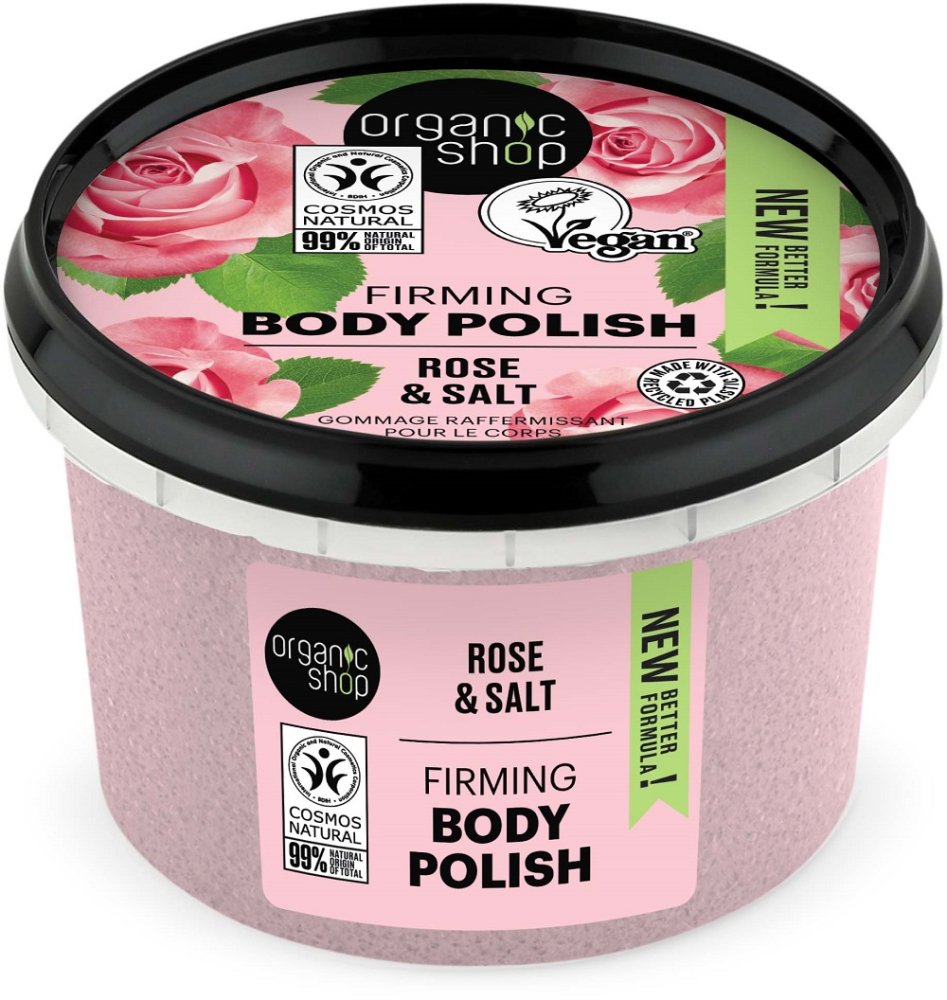 Organic Shop Zpevňující lesk na tělo Rose &amp; Salt 250ml