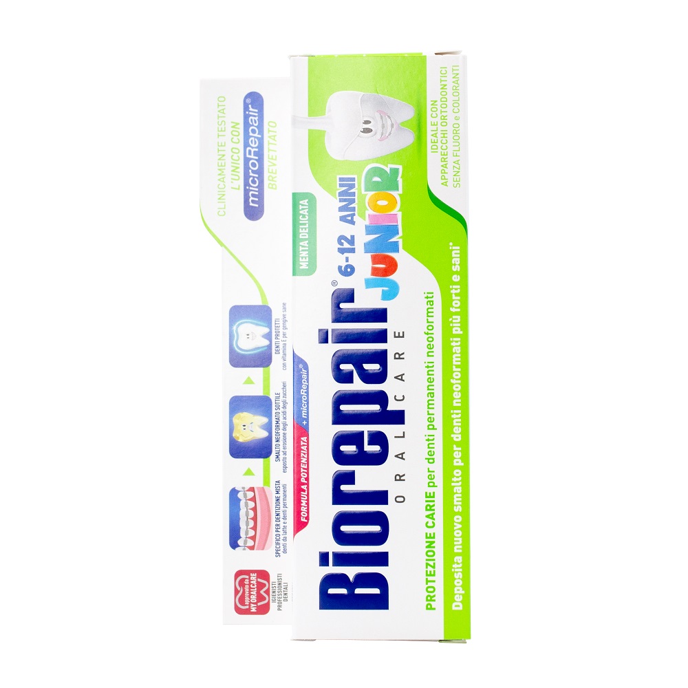 Junior Zubná Pasta Bez Fluoridu Pre Deti Od 6 Do 12 Rokov Mäta 75 Ml