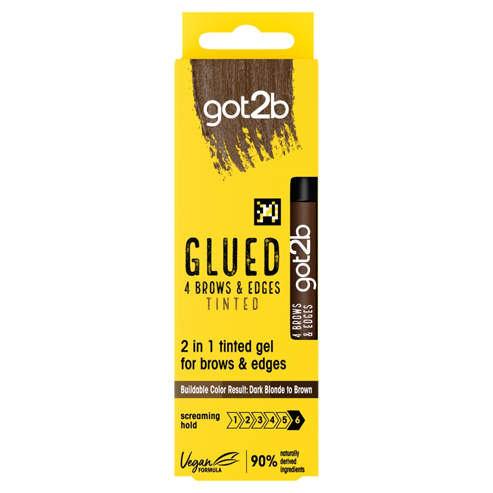 Glued 4 Brows & Edges Tinted żEl Do Stylizacji Brwi Brown