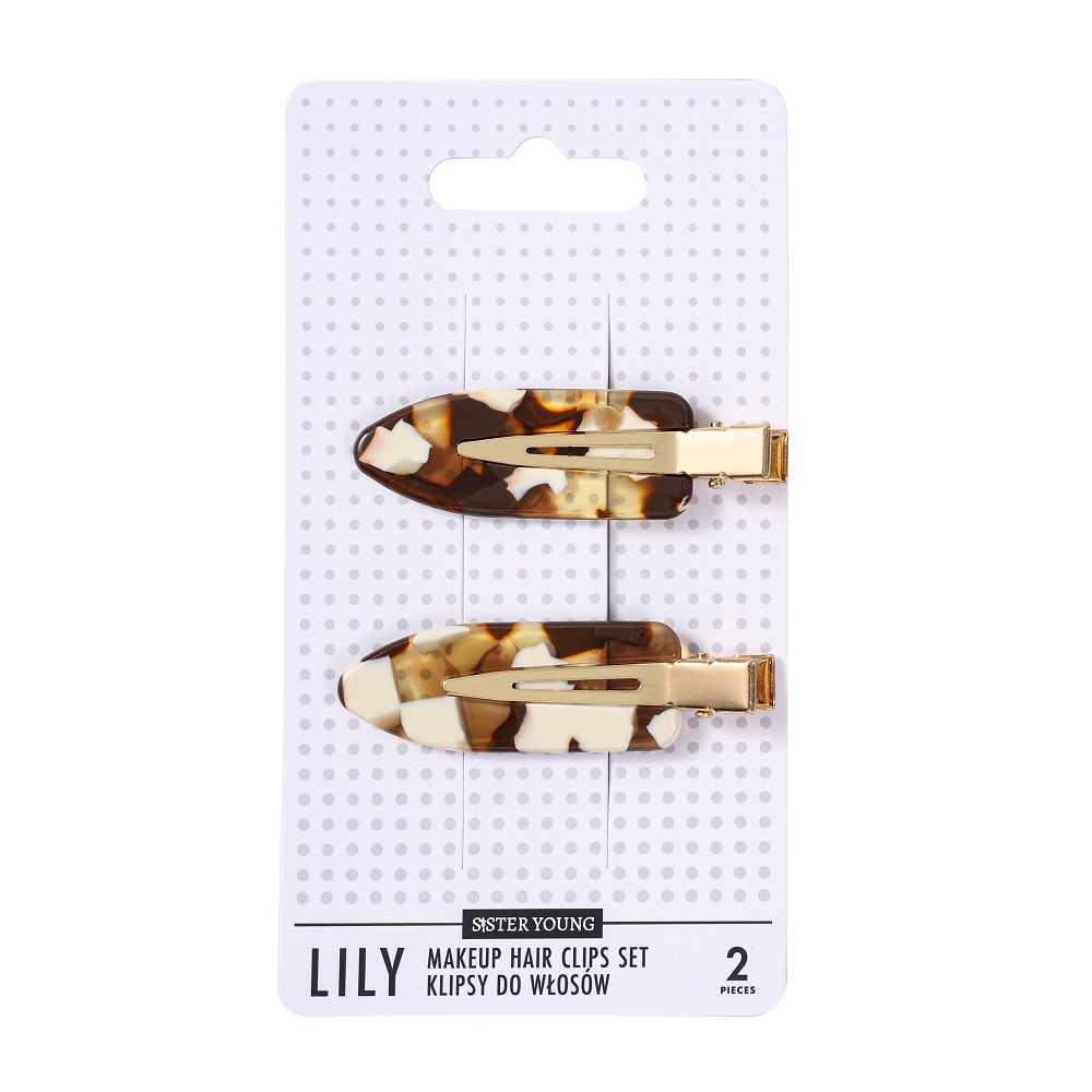 Lily Klipsy Do Włosów Do Makijażu Milk Coffee 2szt