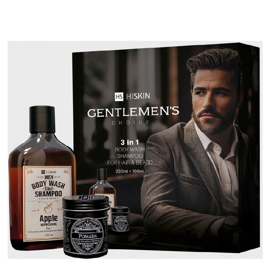 Gentleman’S Choice Set Gentleman's Choice Whisky Body Wash And 3-In-1 Hair And Beard Shampoo Apple + Hair And Beard Pomade