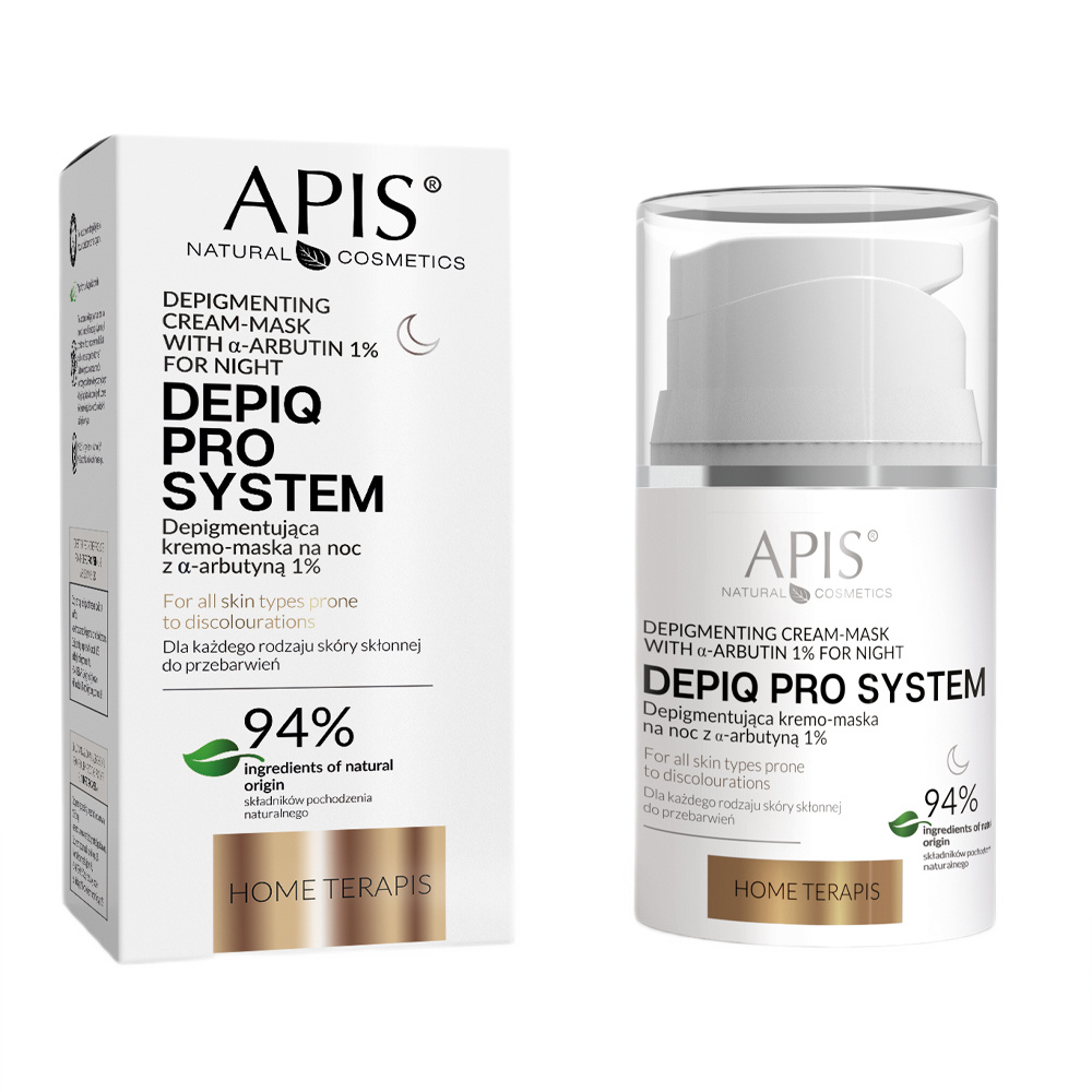 APIS_Depiq Pro System depigmentačný nočný krém-maska s a-arbutínom 10% 50ml