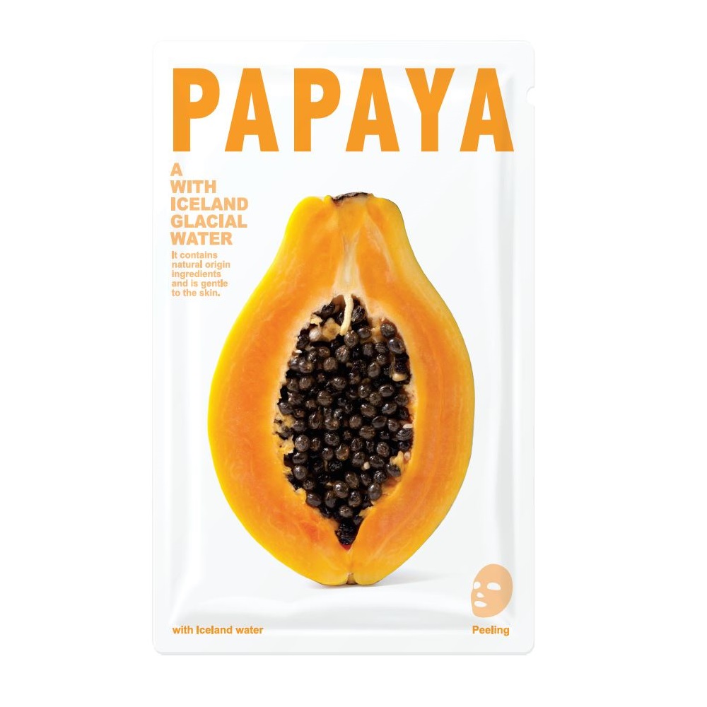 _S Islandskou ľAdovou Vodou Papaya Sheet Mask