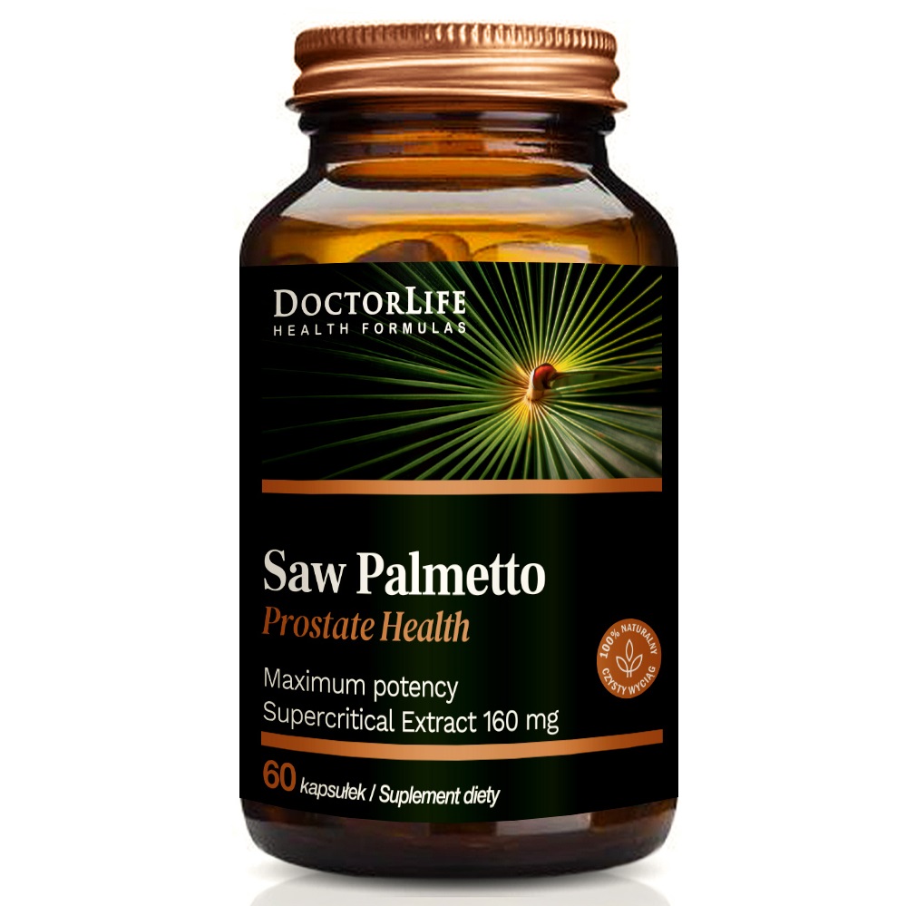 Saw Palmetto Ekstrakt Z Owoców Palmy Sabałowej Suplement Diety 60 Kapsułek