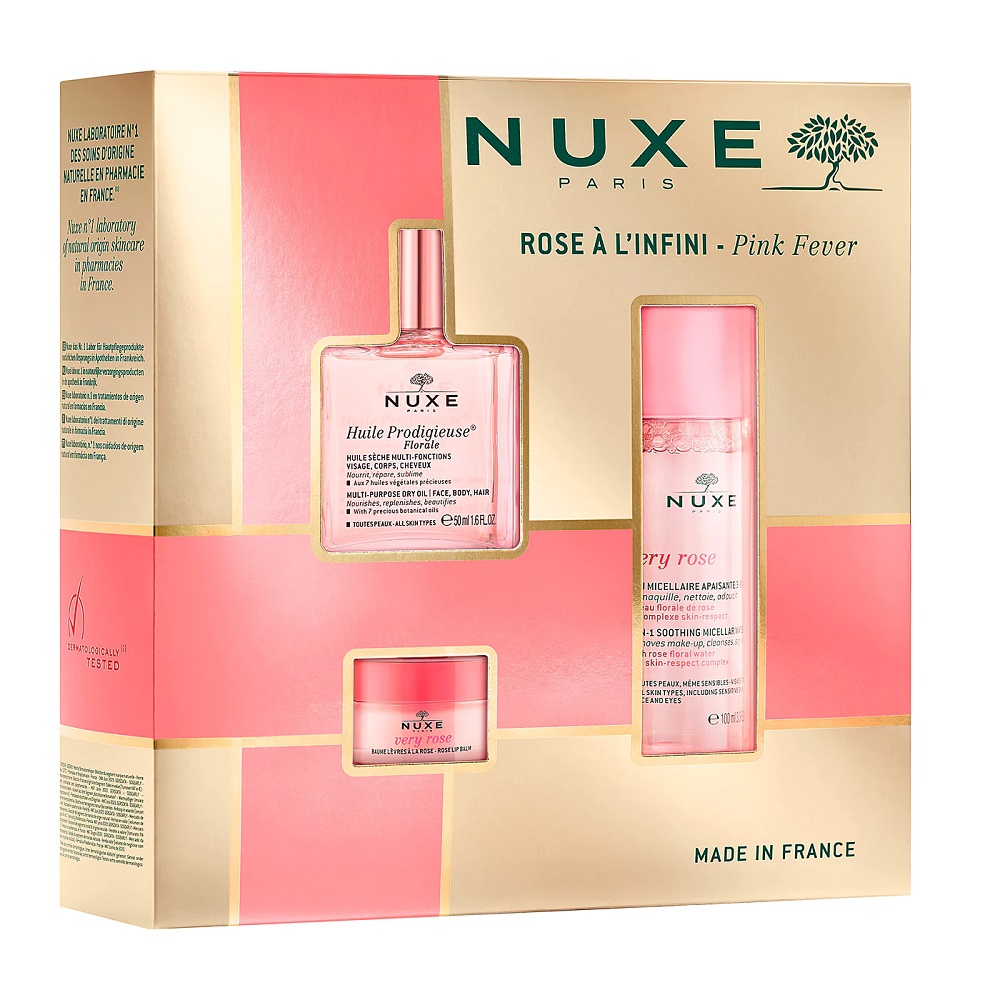 Zestawy Prezentowe Dla Kobiet Rose A L'infini Pink Fever Set: Soothing 3-In-1 Micellar…