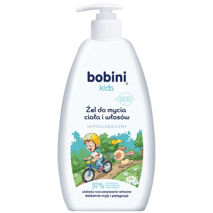 Bobini, Detský hypoalergénny gél na umývanie tela a vlasov 500 ml