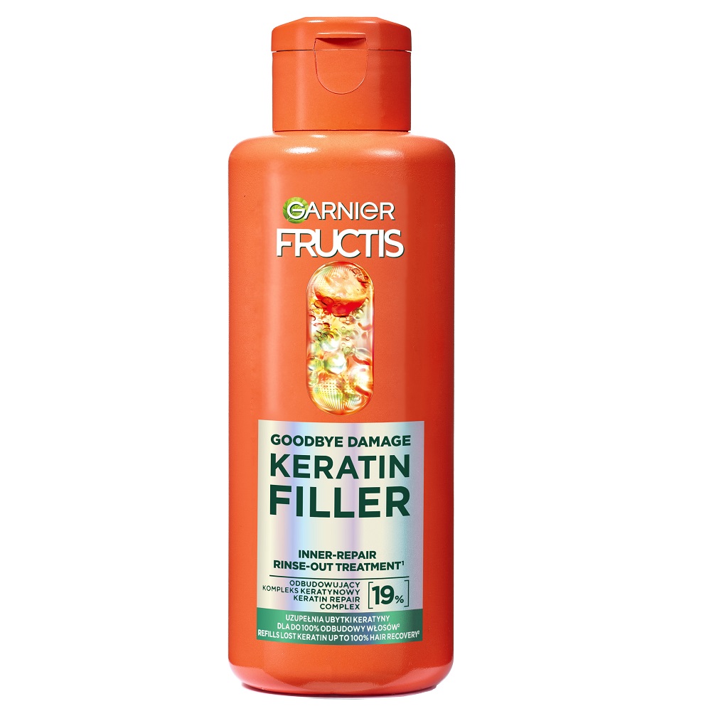 Garnier, Fructis Goodbye Damage Keratin Filler regenerační oplachovací kúra na vlasy 200 ml