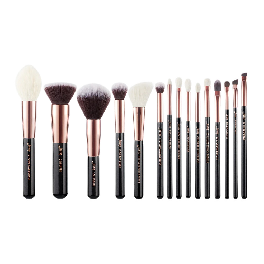 Essential Brush Zestaw Pędzli Do Makijażu Black 15szt.