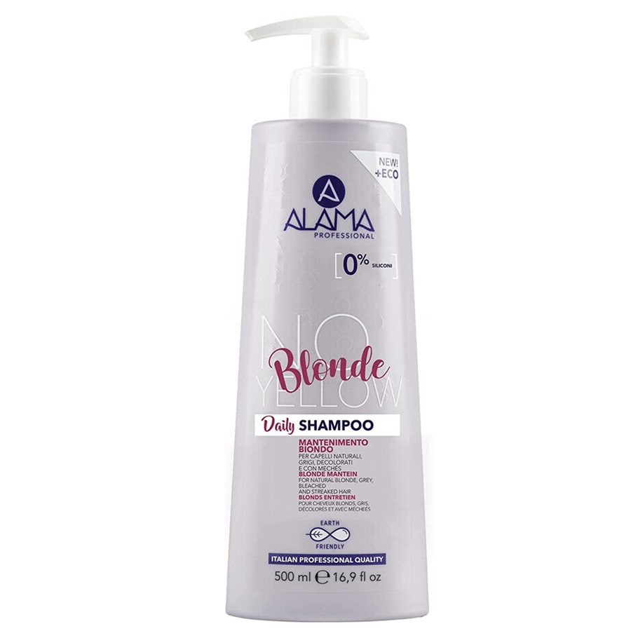Alama, No Yellow šampón pre blond a šedivé vlasy na každodenné použitie 500ml