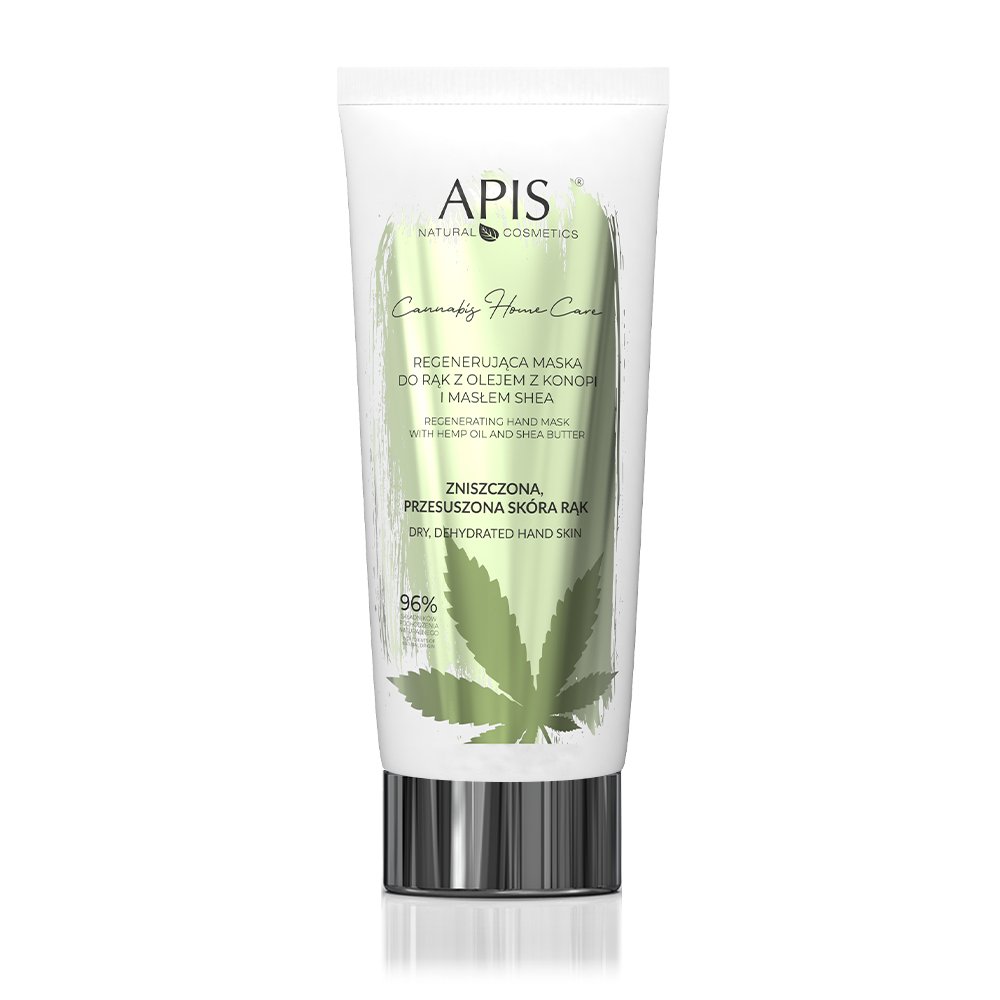 Apis Cannabis Home Care Regenerating Hand Mask with Hemp Oil and Shea Butter regeneračná maska na ruky s konopným olejom a bambuckým maslom 200 ml