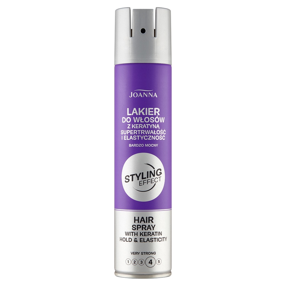 Joanna Styling Effect silný lak na vlasy s keratínom 250 ml